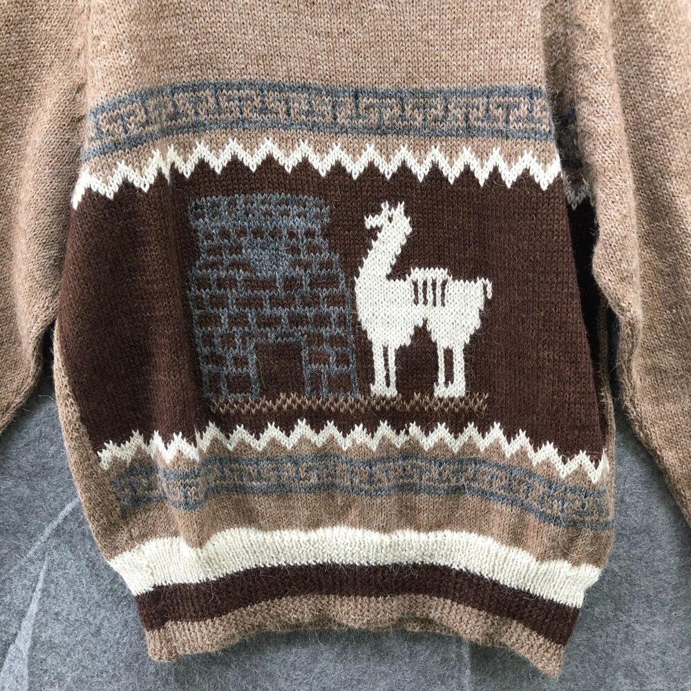 Kids Brown Llama Sweater - Picture 4 of 7